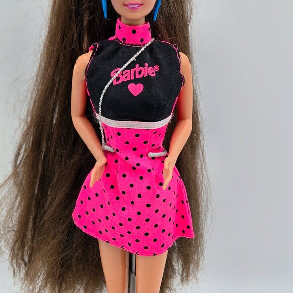 Totally Hair Barbie Doll Brunette 1991 1117 Mattel Read - Picture 3 of 16
